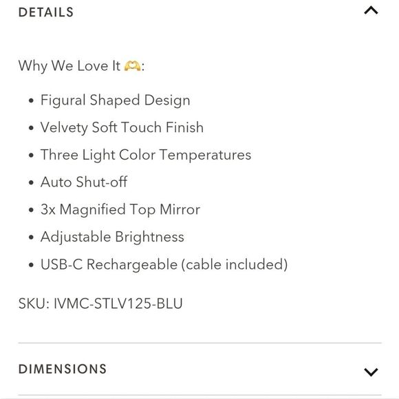 Impressions X Stitch Ohana LED Compact Mirror - Picture 9 of 10